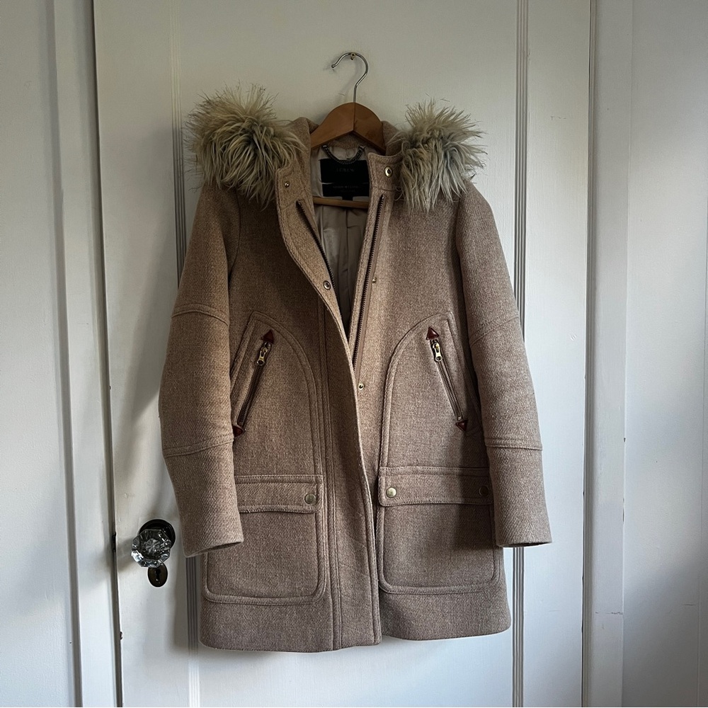 J. Crew Chateau Hooded Coat 00P